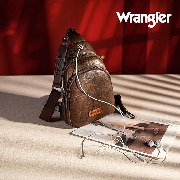 Wrangler Dual Zipper Crossbody/Sling Bag