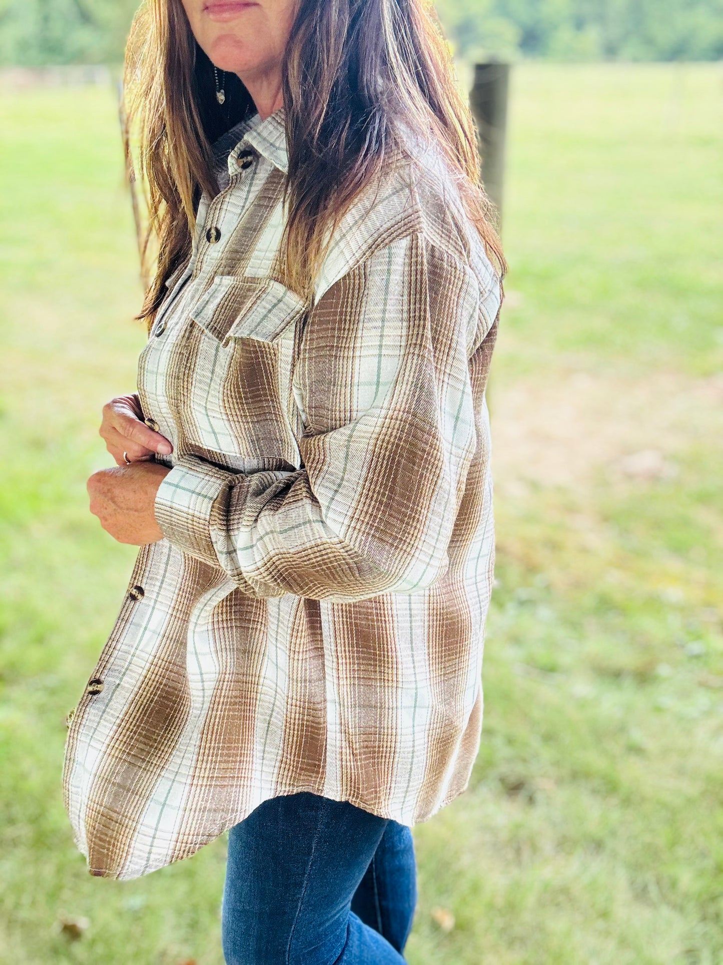Coffee Button Down