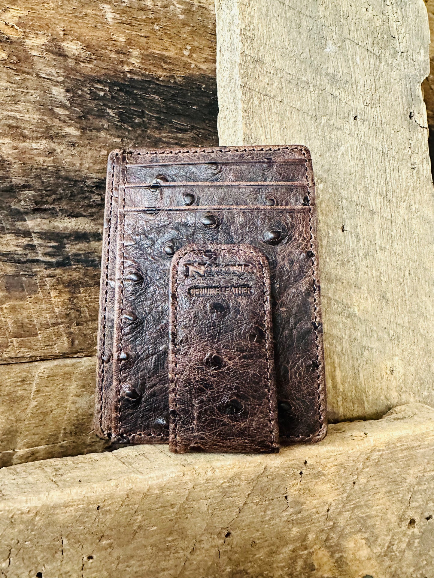 Vintage leather money clip