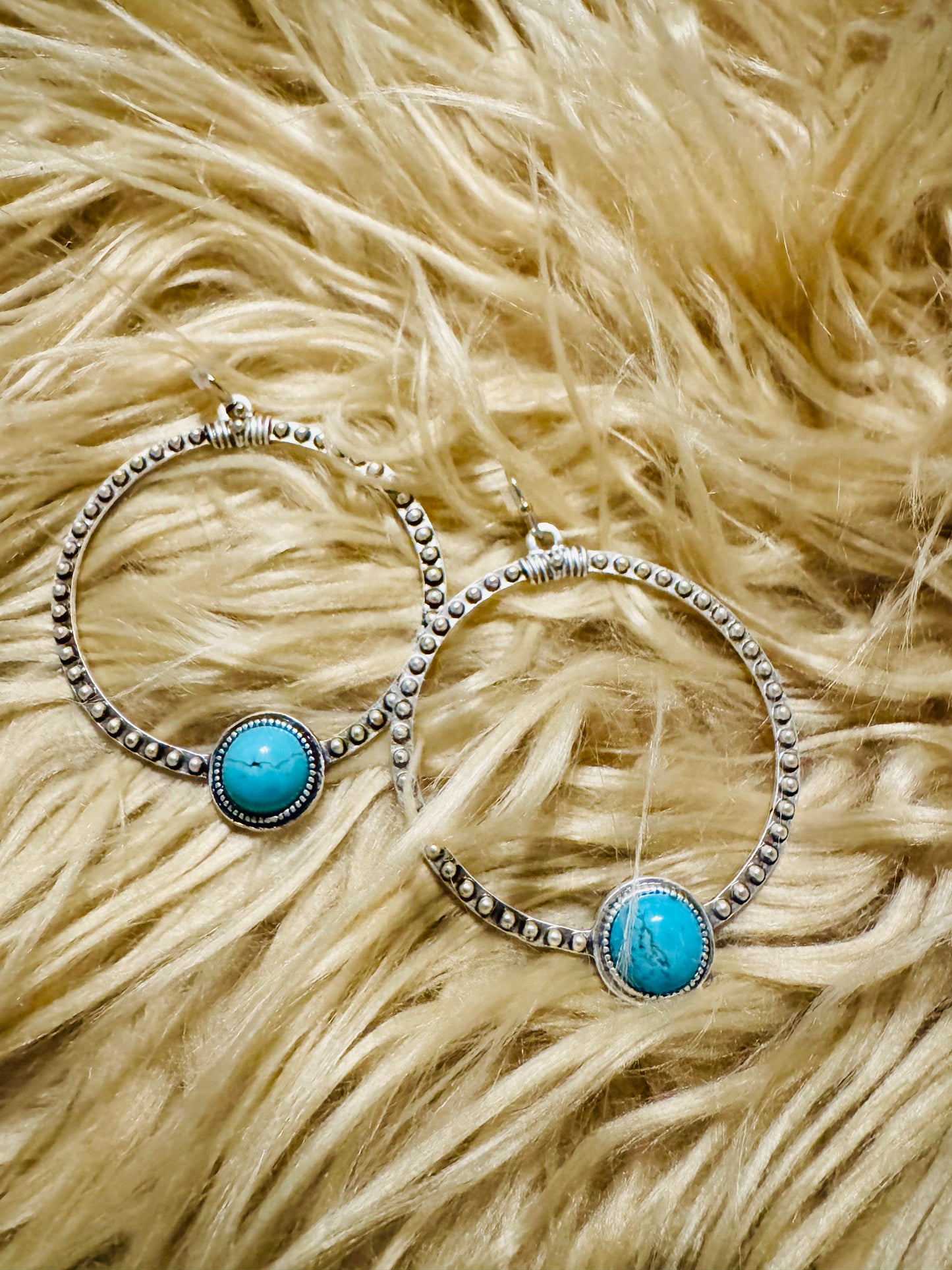 Turquoise Concho Earrings