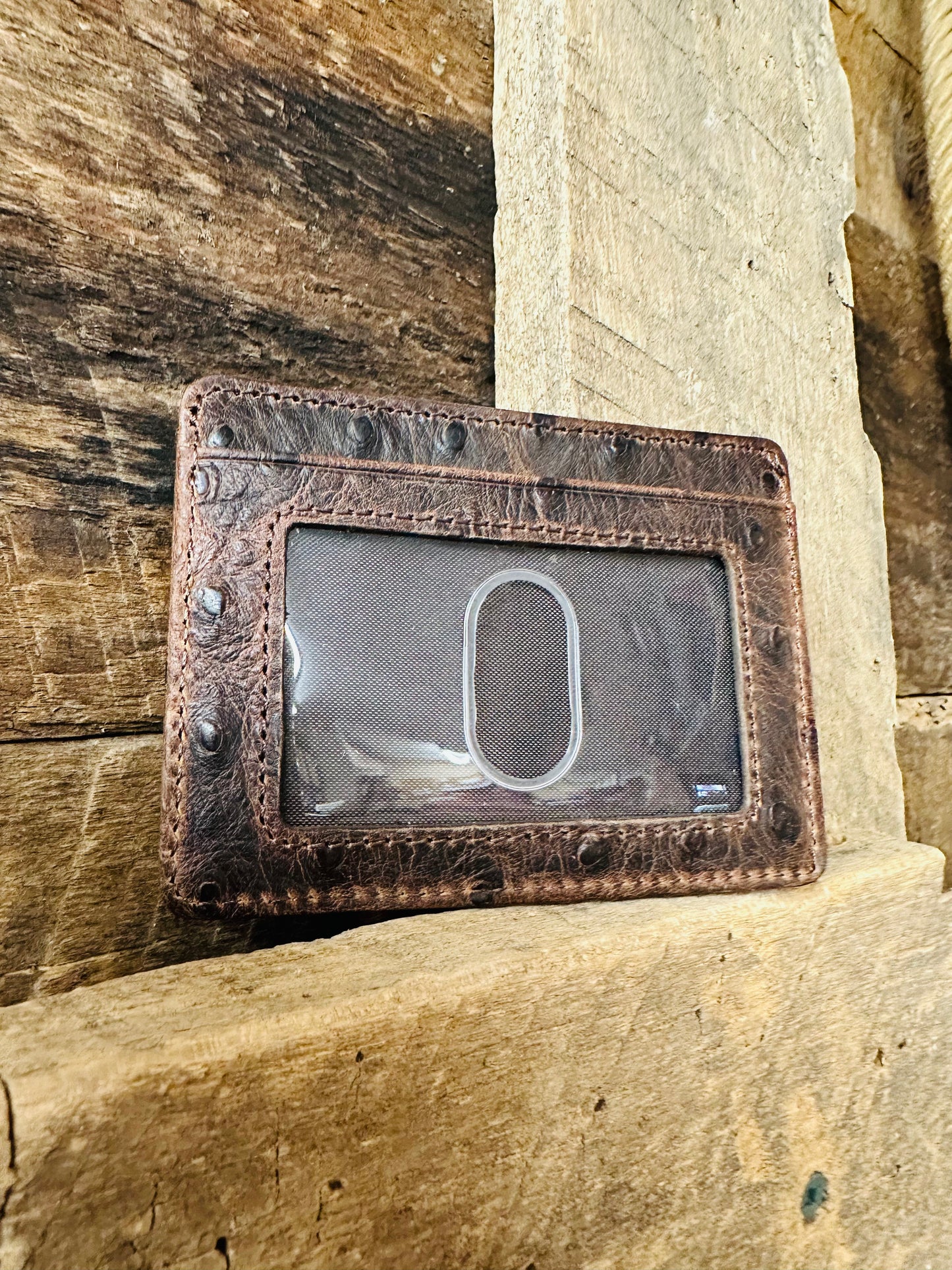 Vintage leather money clip