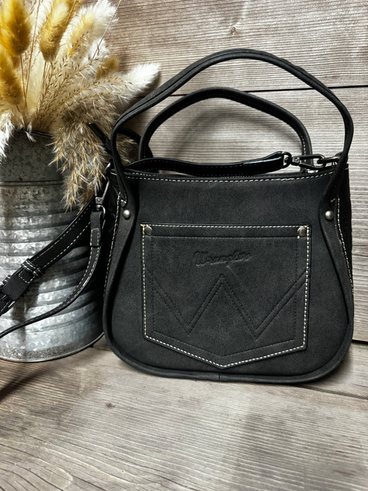 Wrangler Hair-On Cowhide Tote/Crossbody -Black