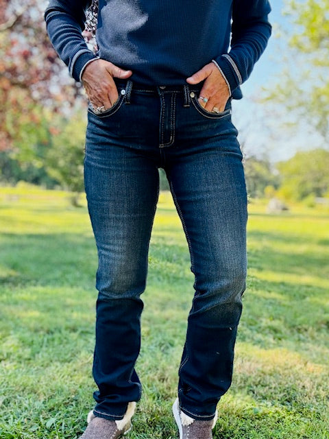 Suki Silver Jeans Mid-Straight