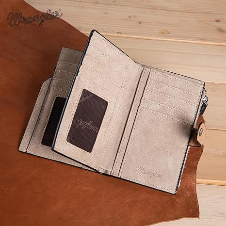 Wrangler "W" Stitch Card Holder Bi-Fold Wallet