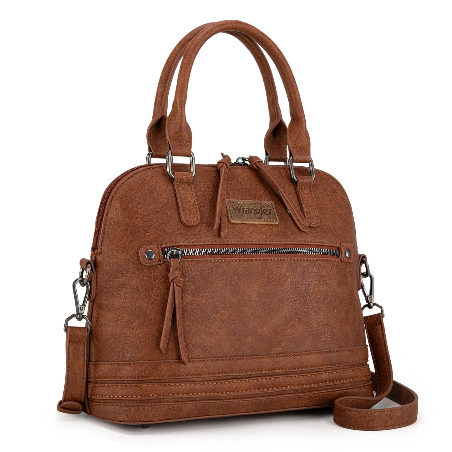 BARREL SATCHEL BAG BROWN