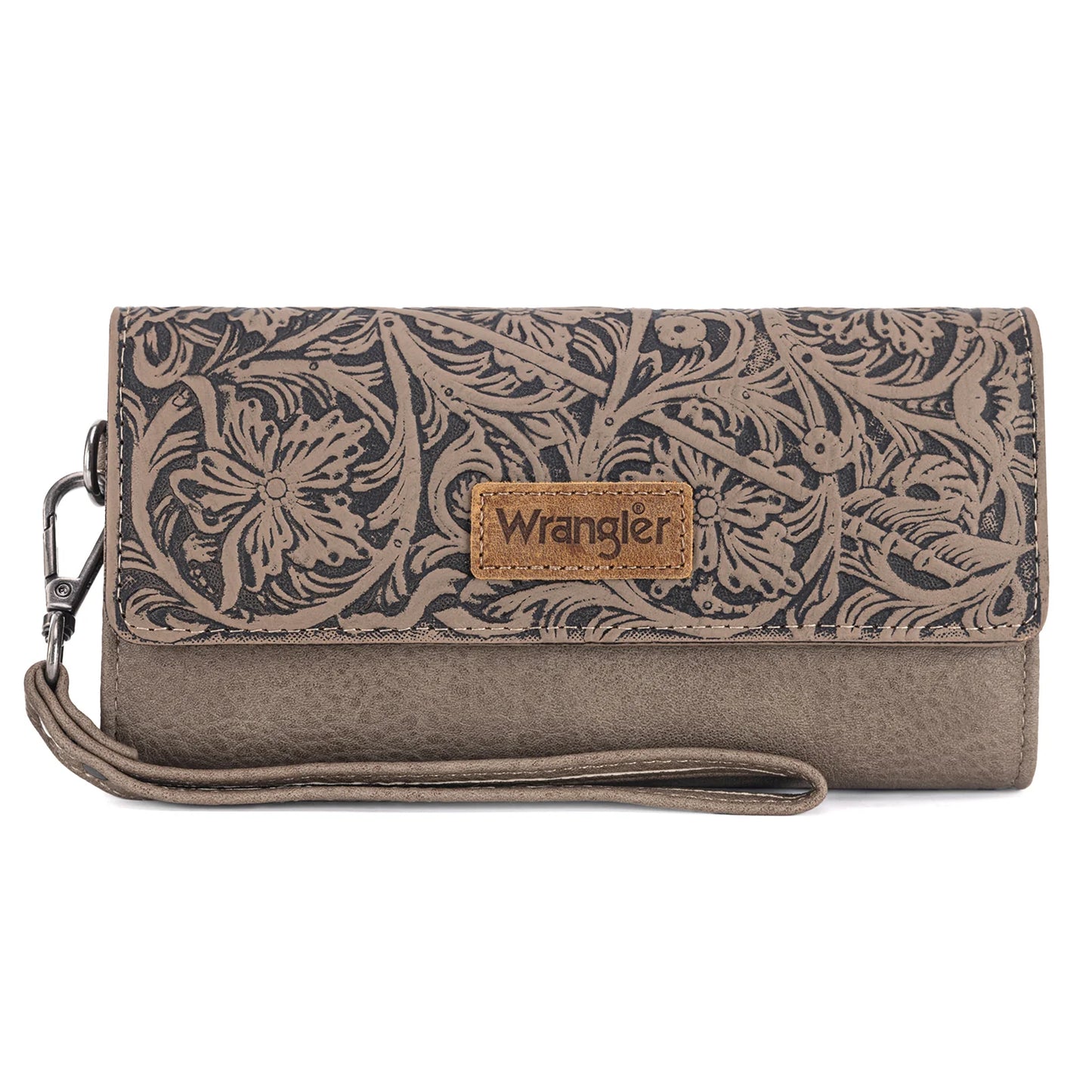 Wrangler Western Floral Tooled Tri-fold Wallet