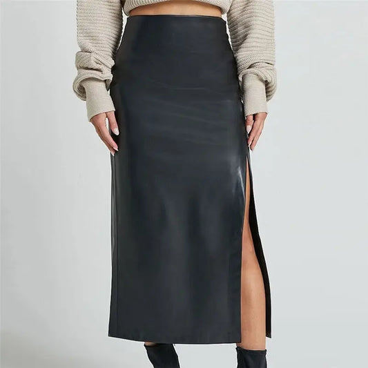 Midi Side Slit Skirt