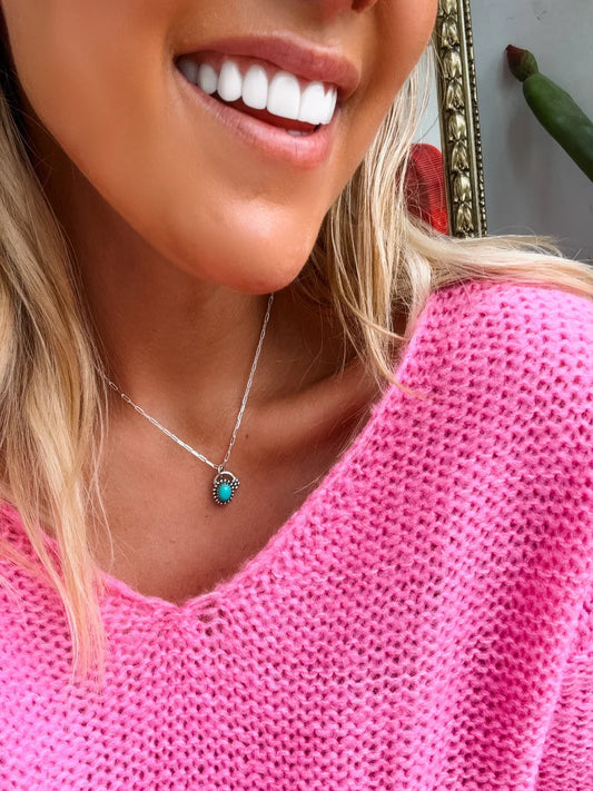 Turquoise Flower Necklace