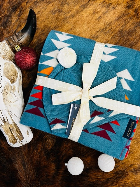 HARDING TEAL BABY SET ~ PENDLETON
