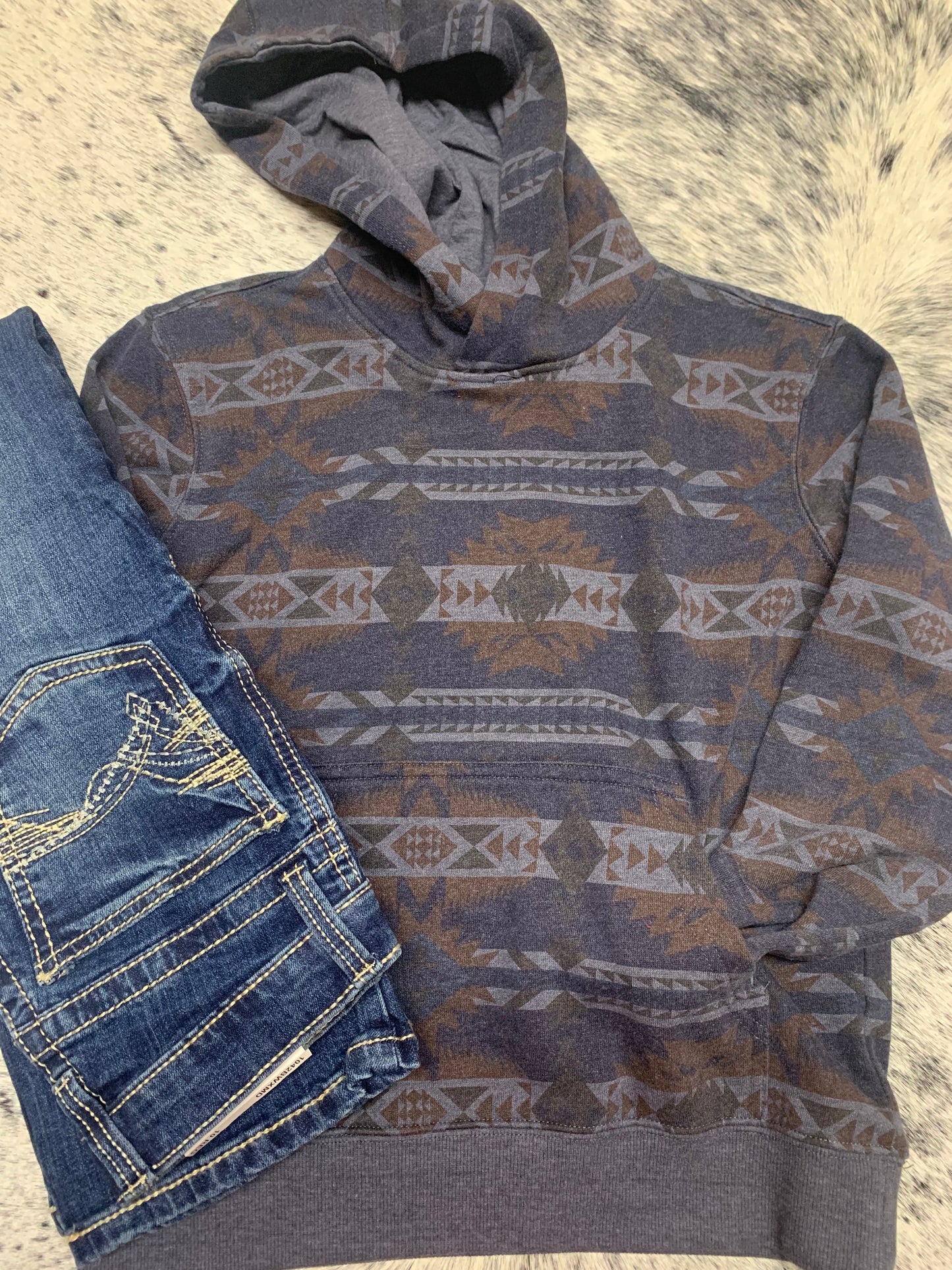 Blue Southwest Hood 10041693