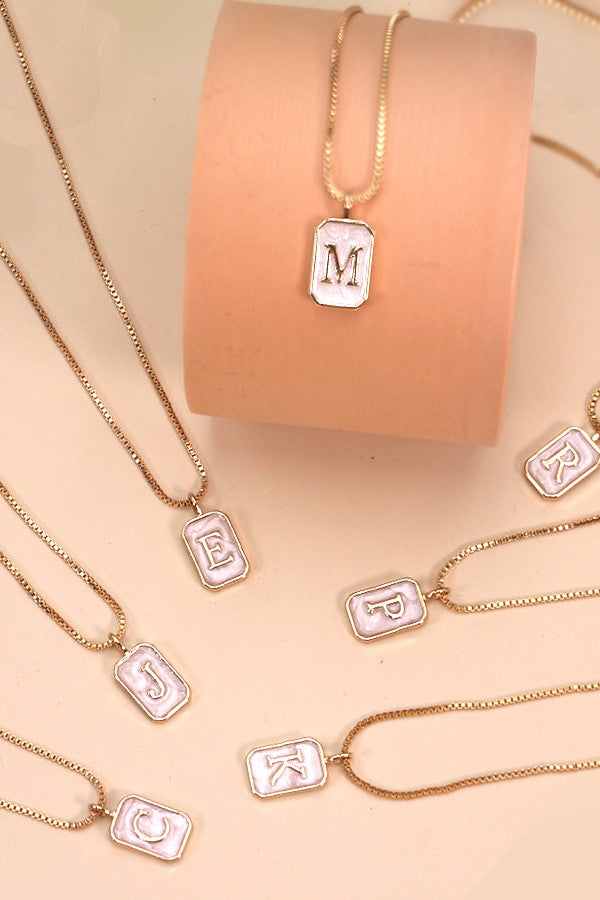 monogram L necklace