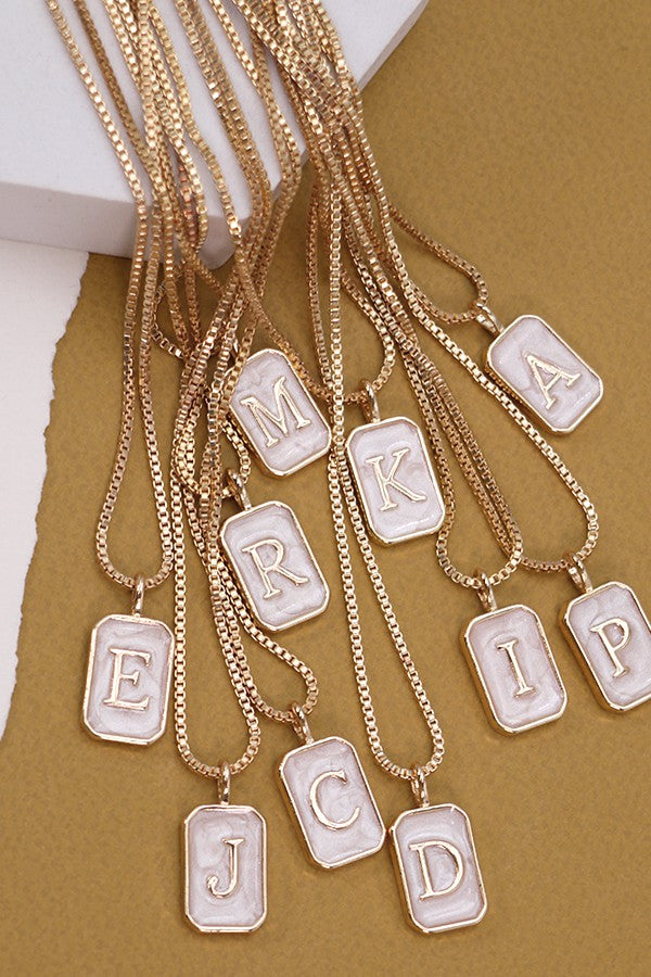 monogram P necklace