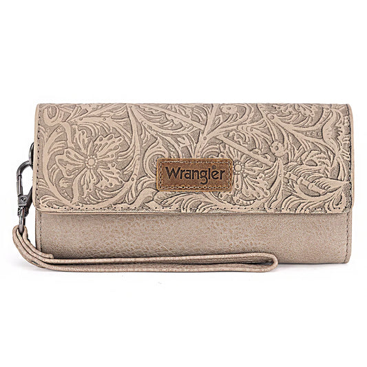 Wrangler Floral Tooled Wallet