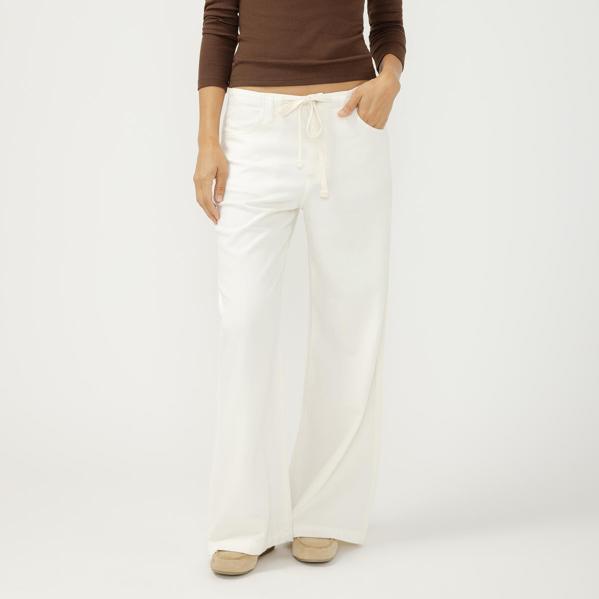 Cream Beach Pants