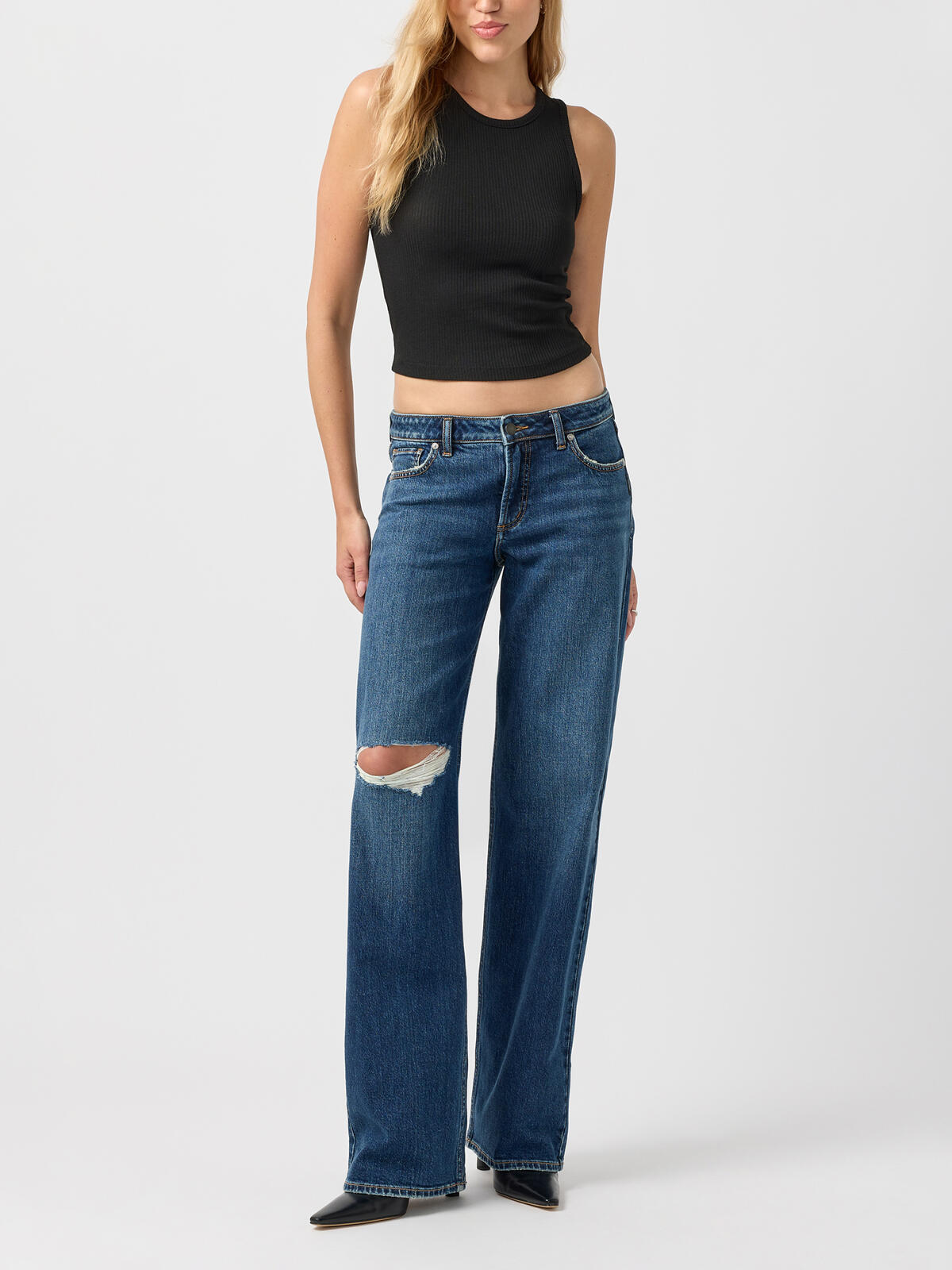 Loose & Low Silver Jeans