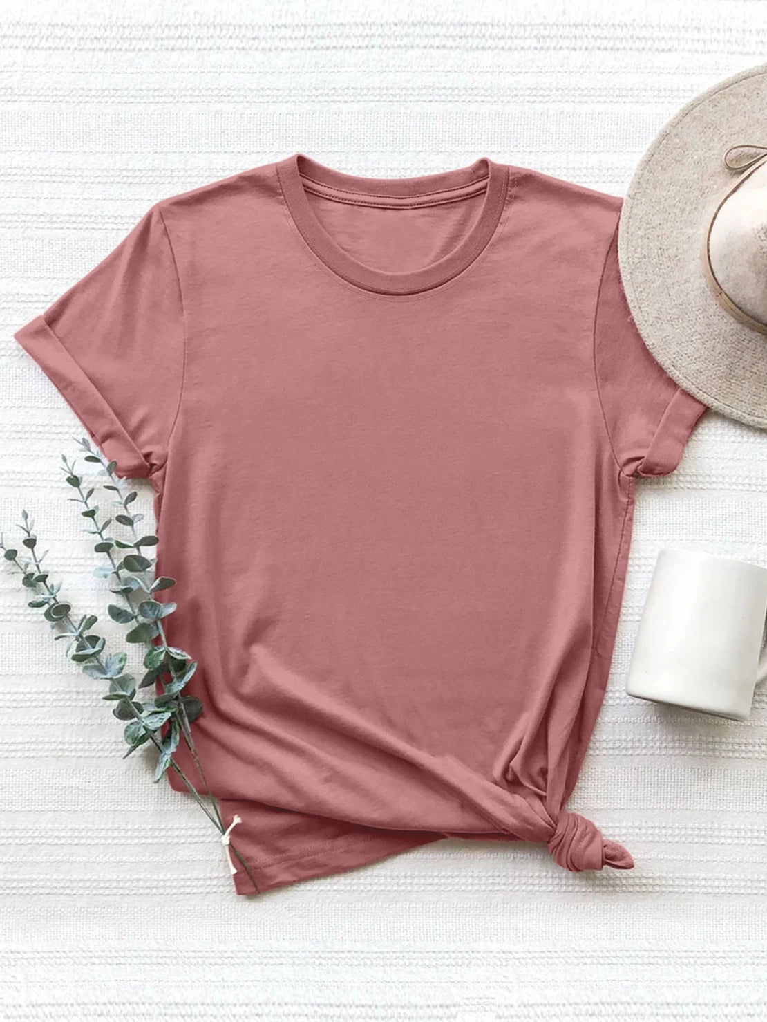 Basic Solid Tee great for layering or alone