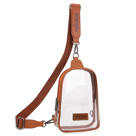 Wrangler Clear Sling Bag/Crossbody/Chest Bag - Brown