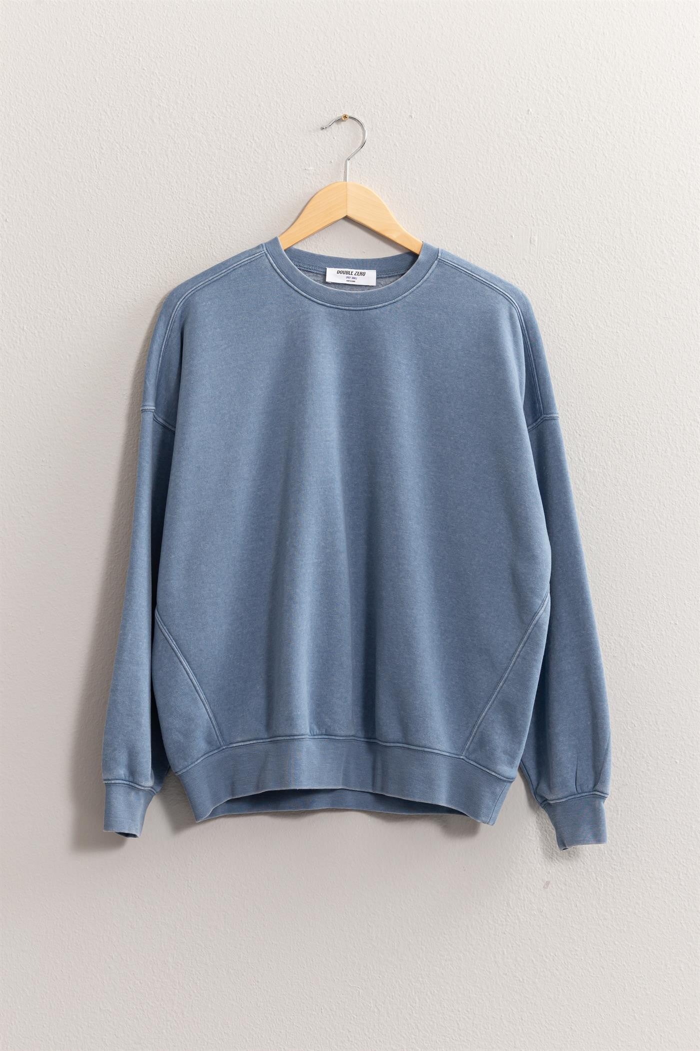 Fashiongo Comfy Cozy Casual Crewneck Sweatshirt in A Gray Blue. Soft and Cozy Fall and Winter L