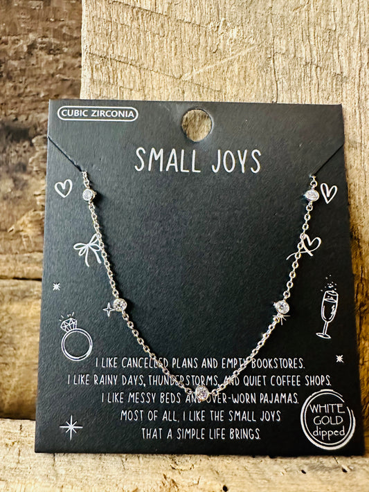 silver small joys necklace