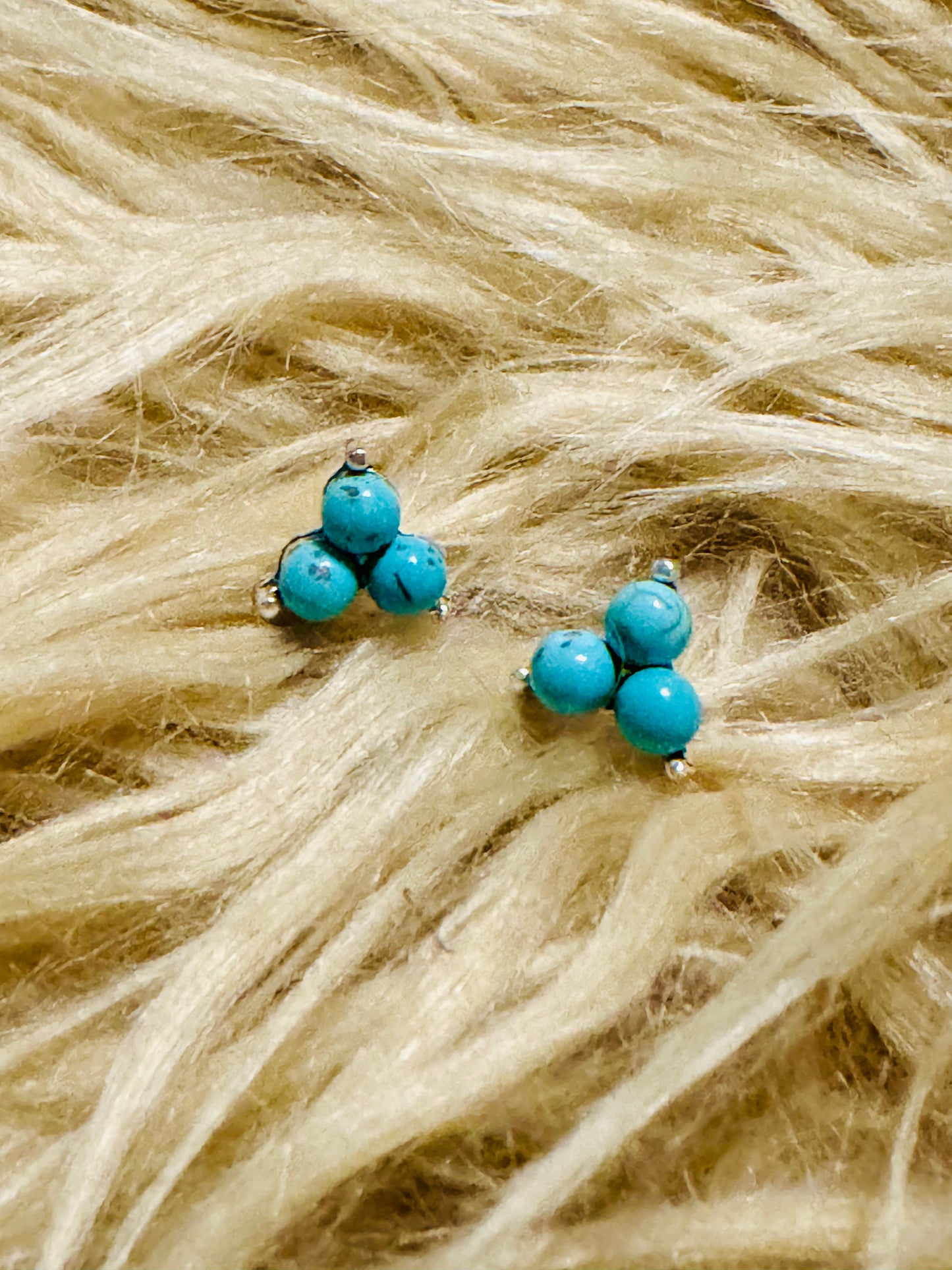Turquoise Blossom Studs
