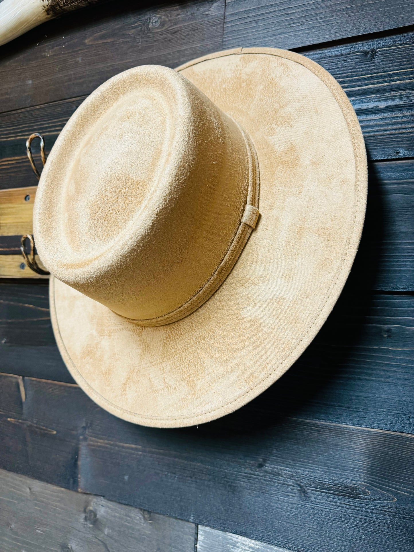 Vegan Suede Crown Top Hat