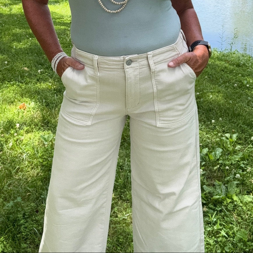Cream Beach Pants