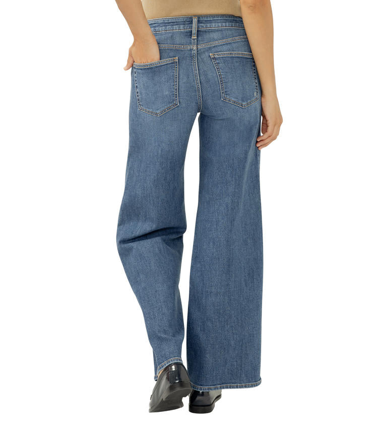 Silver Suki Mid Rise Wide Leg