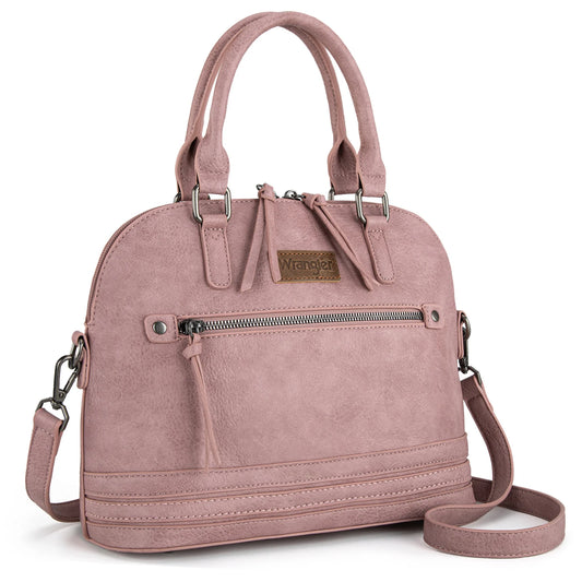 BARREL SATCHEL WRANGLER PURSE PINK