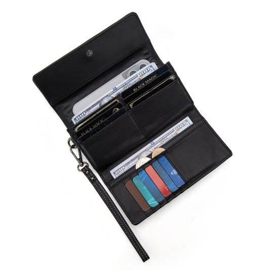 Wrangler Denim Woven Tri-Fold Wristlet/Wallet