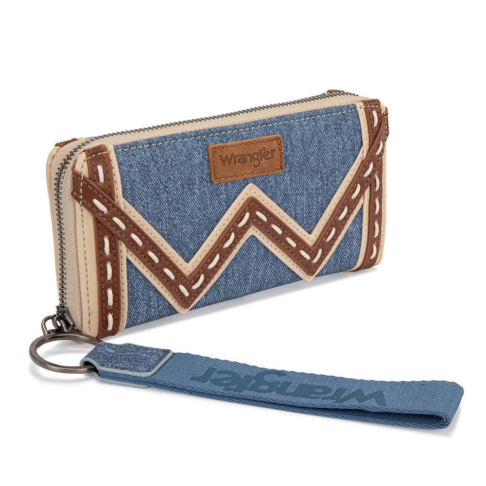 Wrangler Western Chevron W Stitch  Wallet - Jean