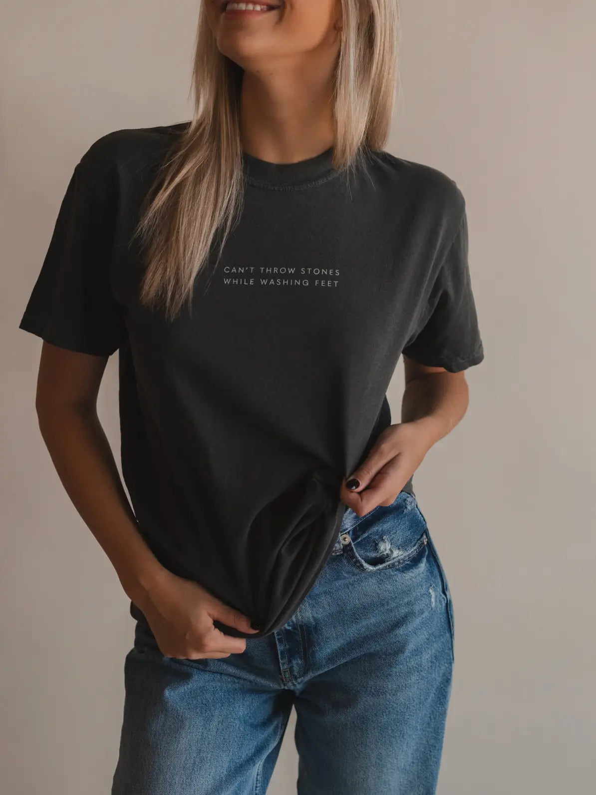 Can't throw stones tee