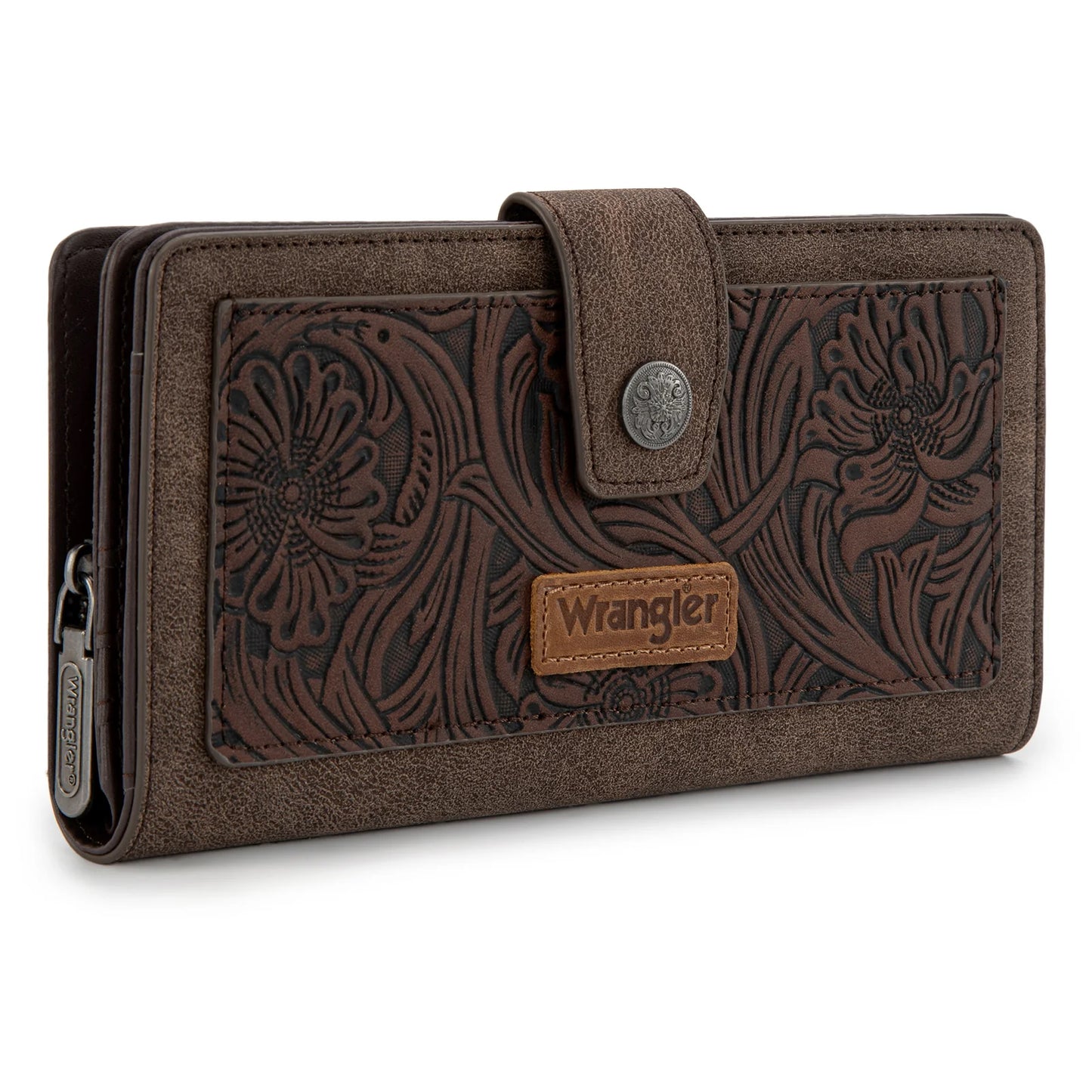 Wrangler Western Floral Tooled RFID Wallet