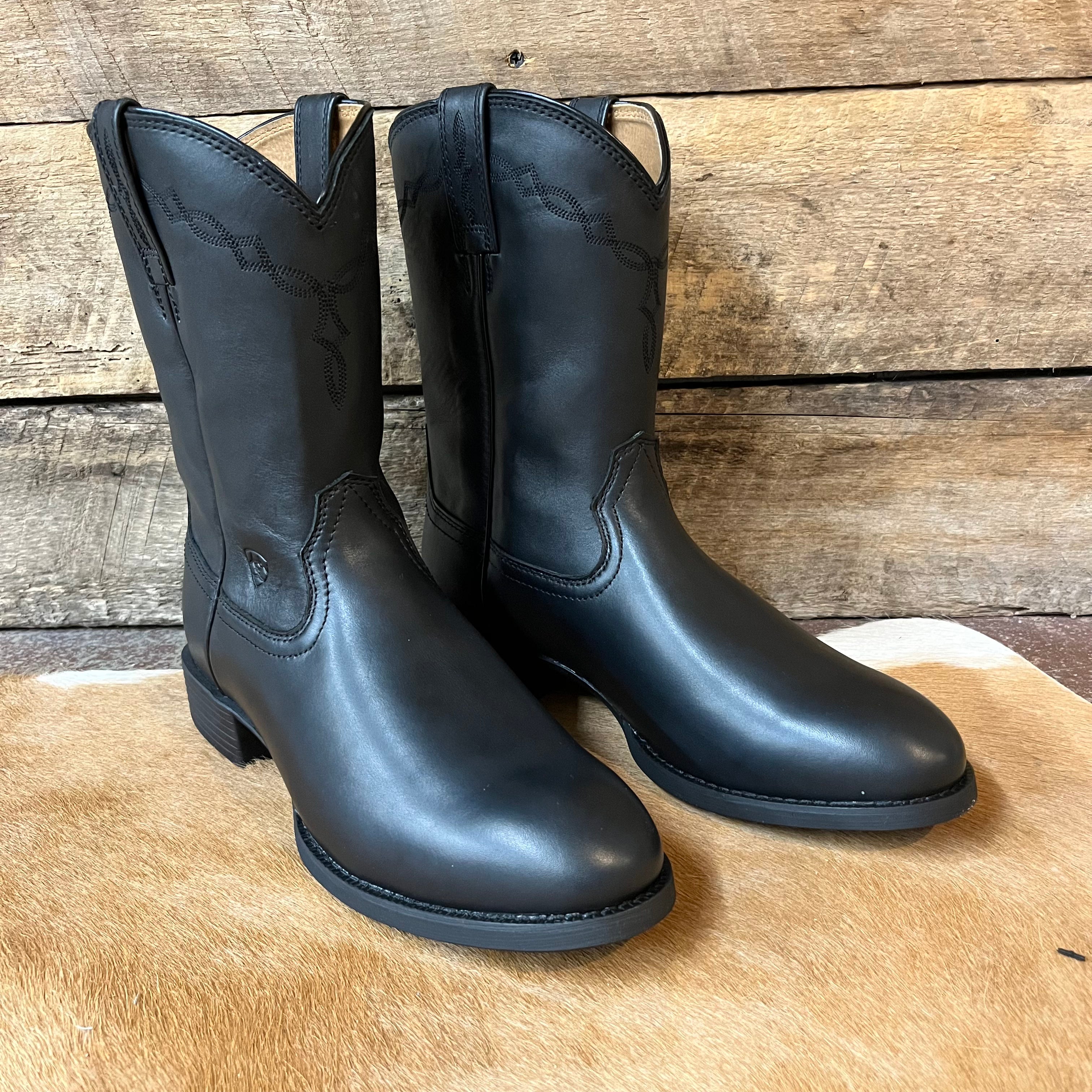 10002280 ~ Heritage Roper Ariat Heritage Roper In Black A Low-profile ...