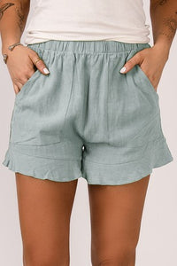 Blue Breeze Linen Shorts S