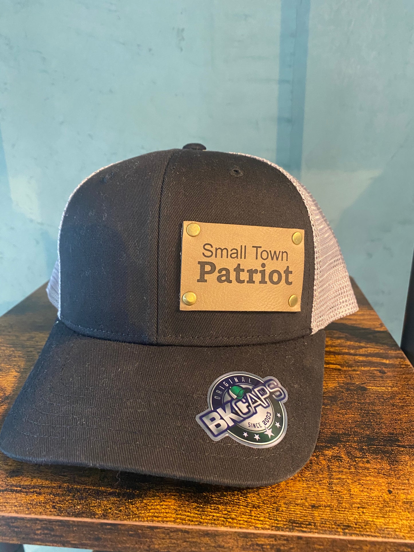 CTR ~ Small Town Patriot Leather Patch Cap