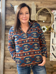 Cinch Western Vibes Sherpa Pullover