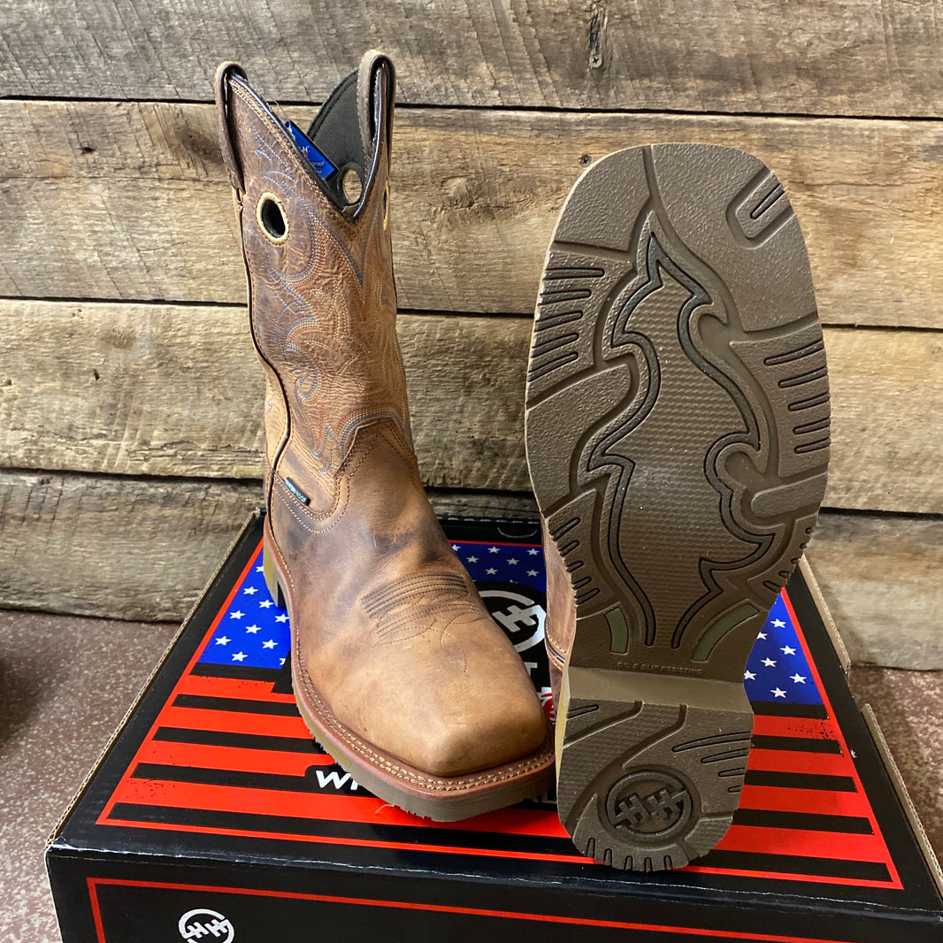 Men's Steel Composite Safety Toe Work Farm Ranch Boots Shoes Footwear ...