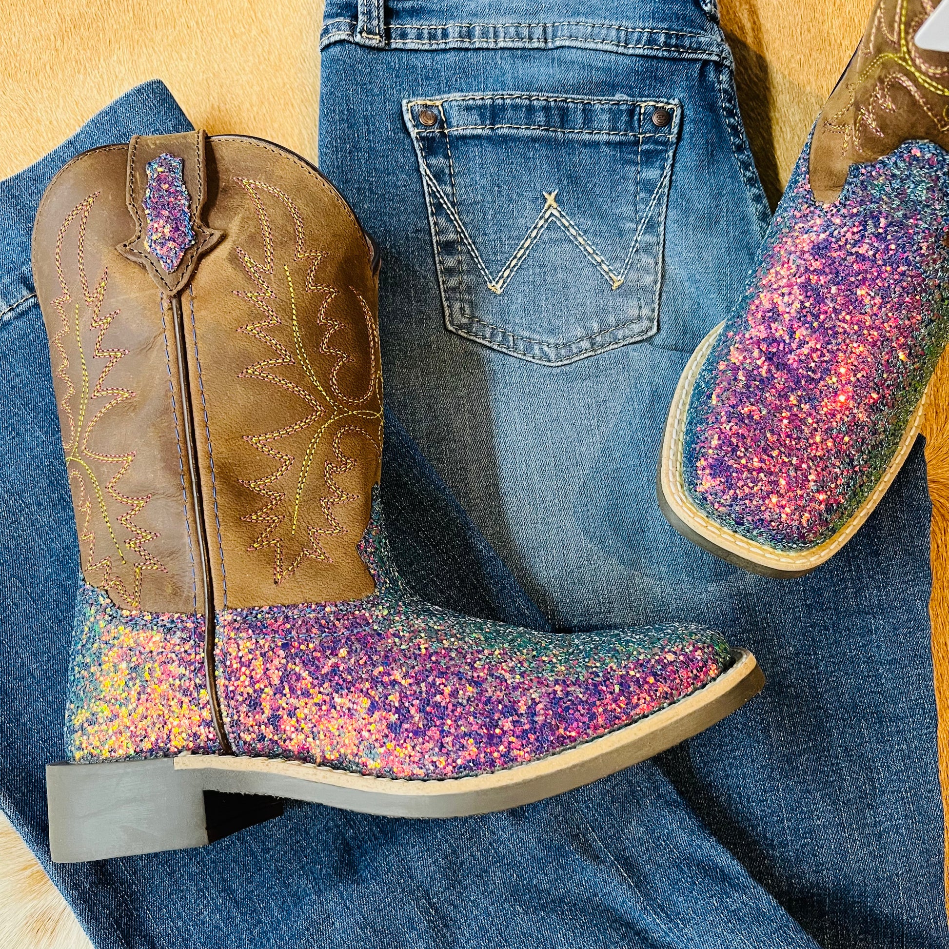 Glitter boots for girls hot sale