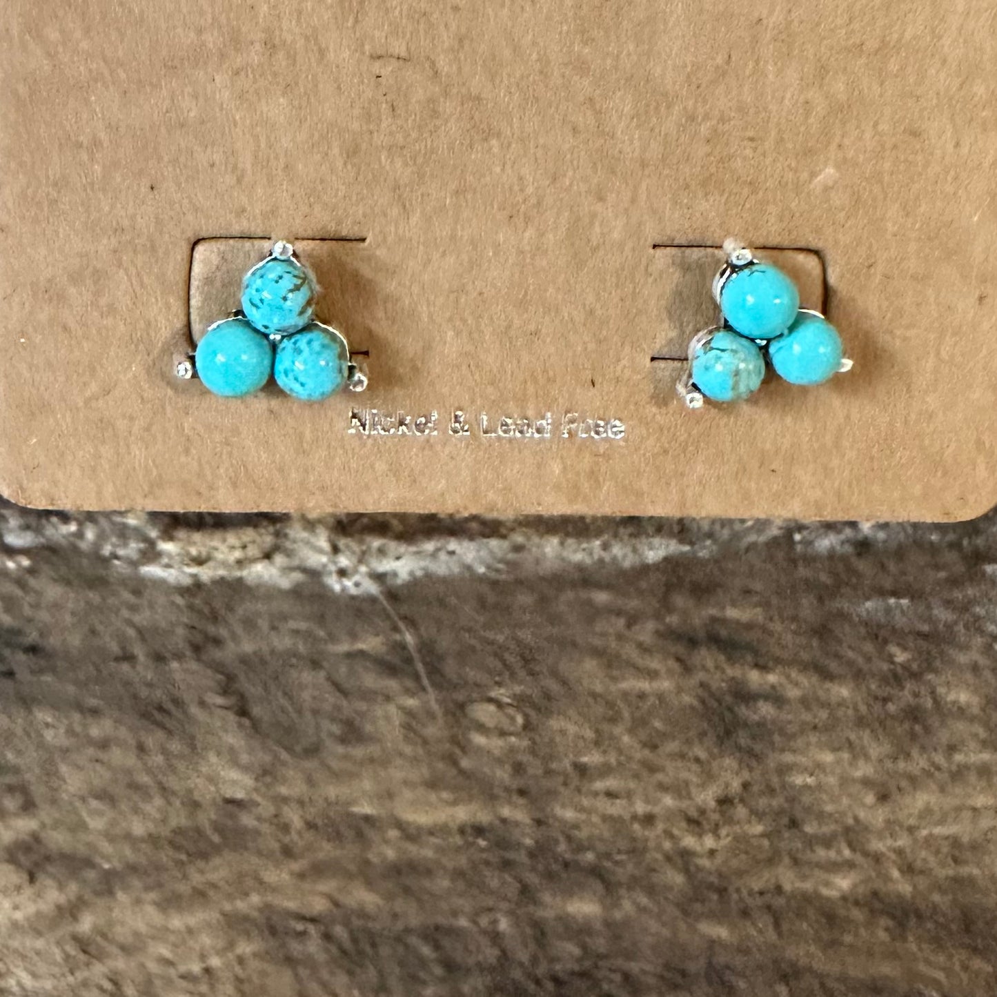 Turquoise Blossom Studs