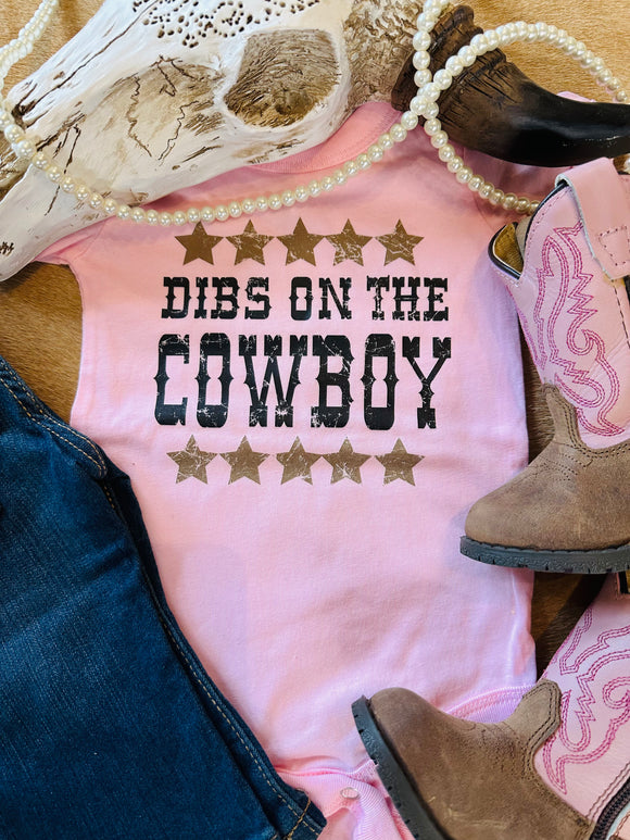 Dibs on the Cowboy baby onesie